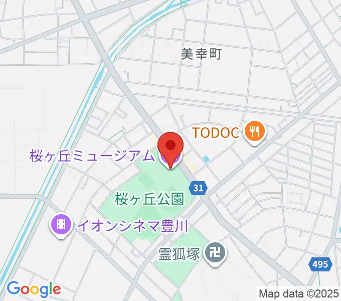 豊川市桜ヶ丘ミュージアムの地図