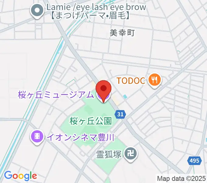 豊川市桜ヶ丘ミュージアムの地図