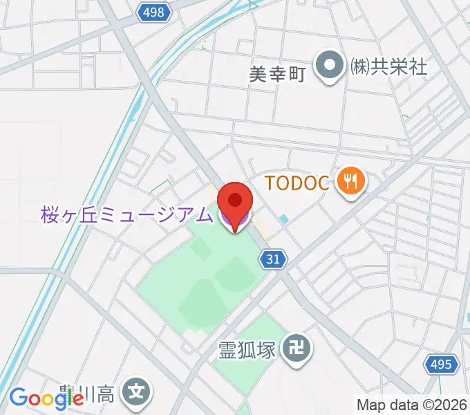 豊川市桜ヶ丘ミュージアムの地図