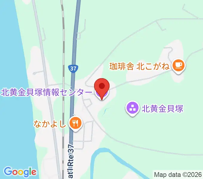 北黄金貝塚情報センターの地図