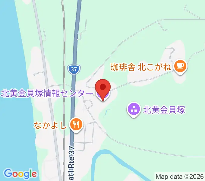 北黄金貝塚情報センターの地図