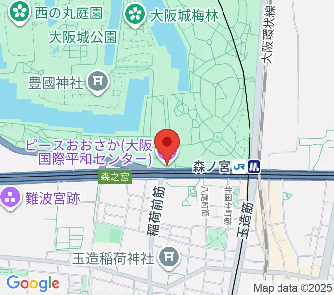 ピースおおさか 大阪国際平和センターの地図