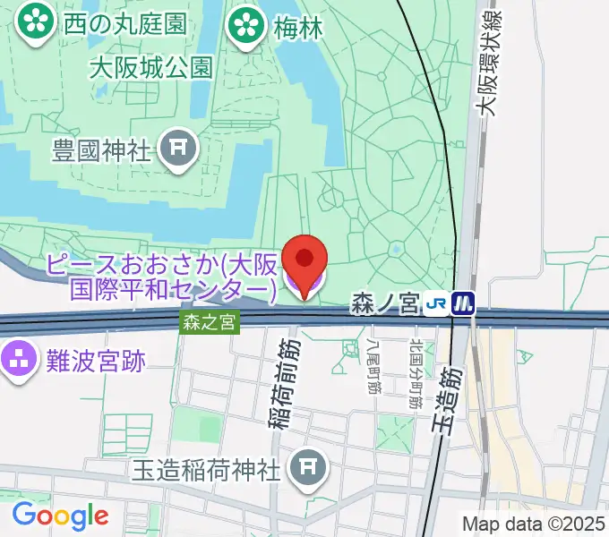 ピースおおさか 大阪国際平和センターの地図