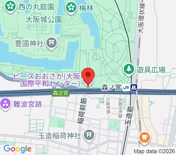ピースおおさか 大阪国際平和センターの地図