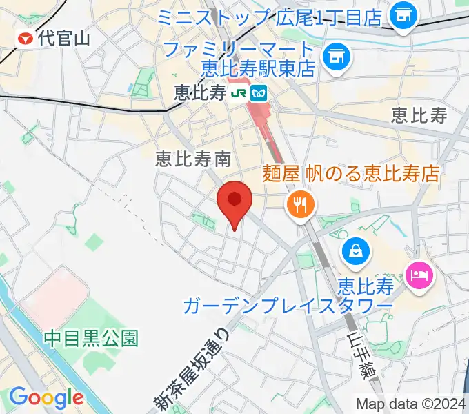 ABSレコーディングスタジオの地図