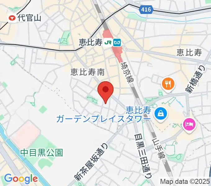 バーディハウス ABSスタジオの地図
