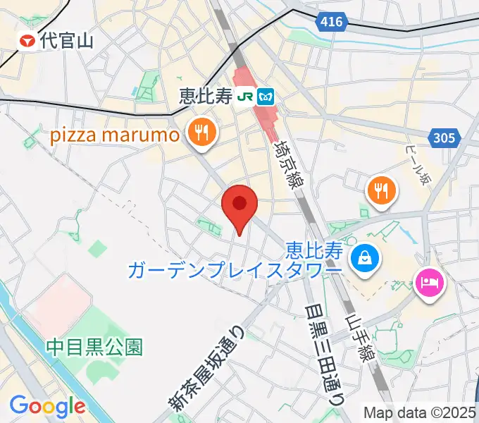 バーディハウス ABSスタジオの地図