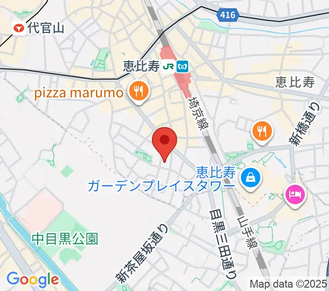 バーディハウス ABSスタジオの地図