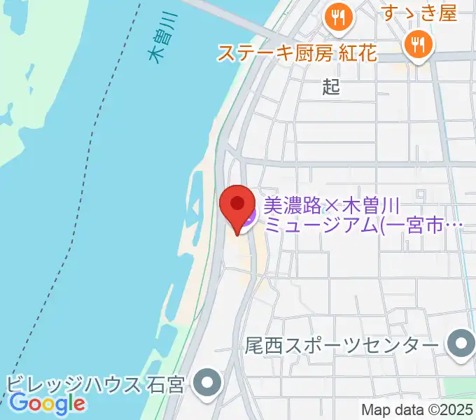 一宮市尾西歴史民俗資料館の地図