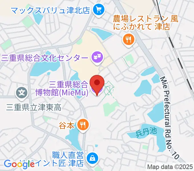 三重県総合博物館 MieMuの地図