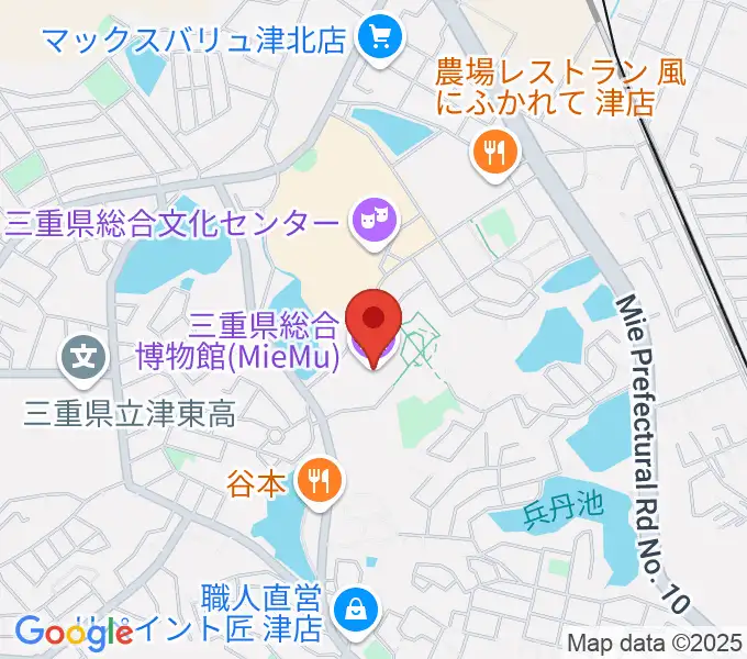 三重県総合博物館 MieMuの地図