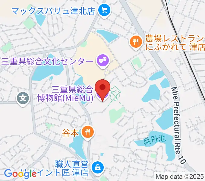 三重県総合博物館 MieMuの地図