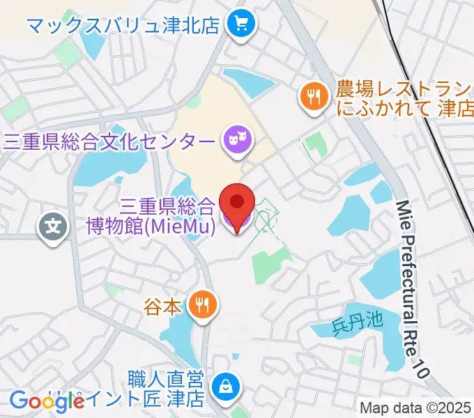 三重県総合博物館 MieMuの地図