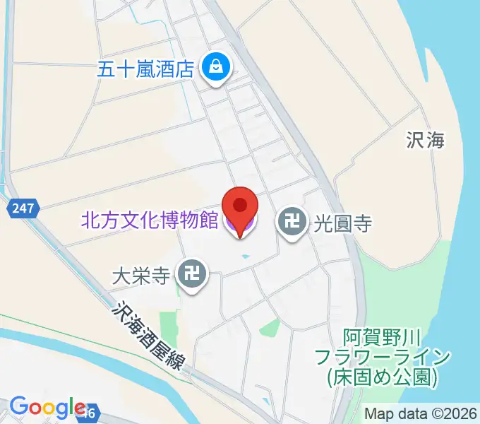 北方文化博物館の地図
