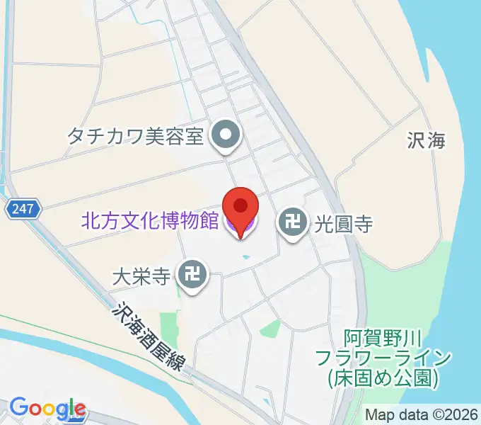 北方文化博物館の地図