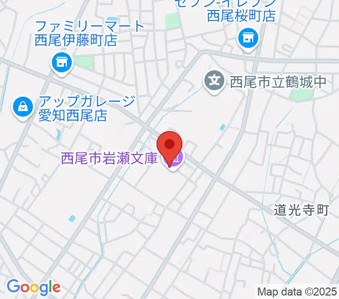 西尾市岩瀬文庫の地図