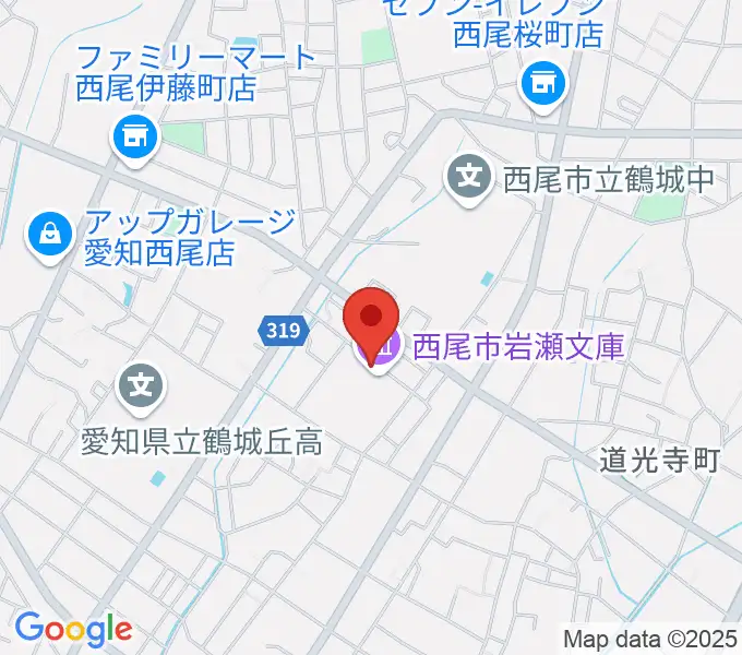 西尾市岩瀬文庫の地図