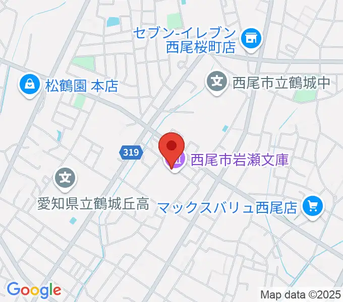 西尾市岩瀬文庫の地図