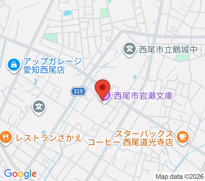 西尾市岩瀬文庫の地図
