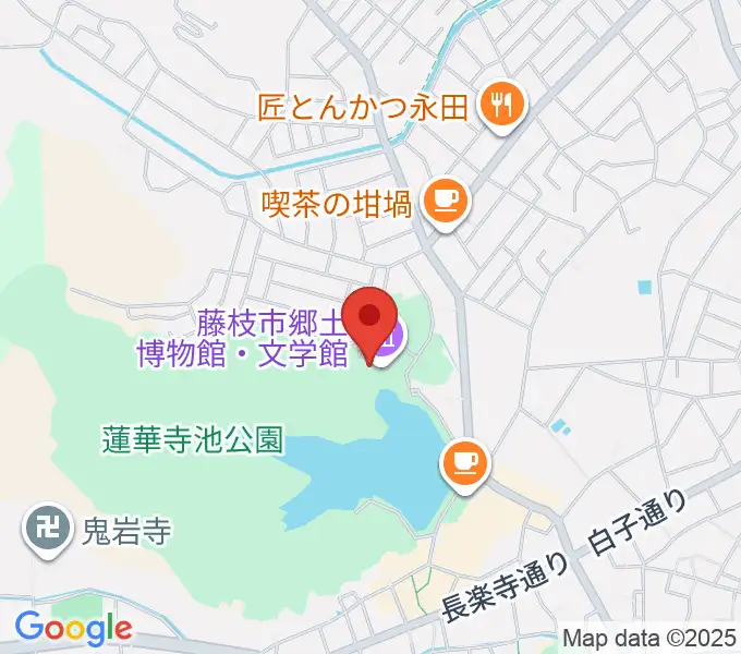 藤枝市郷土博物館・文学館の地図