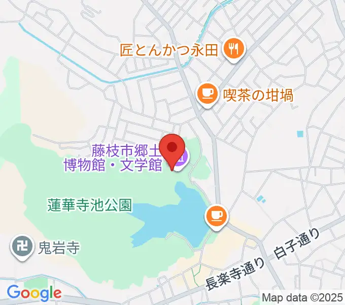 藤枝市郷土博物館・文学館の地図