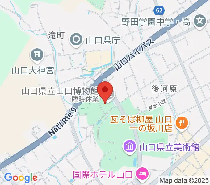 山口県立山口博物館の地図