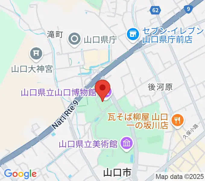 山口県立山口博物館の地図