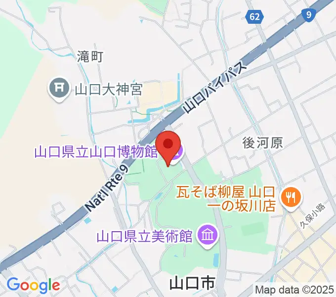 山口県立山口博物館の地図