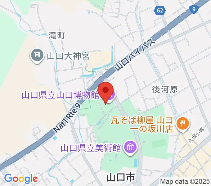 山口県立山口博物館の地図