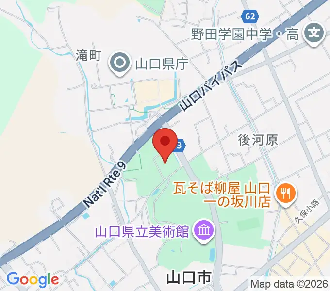 山口県立山口博物館の地図