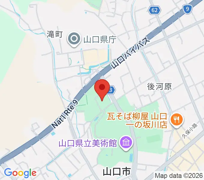 山口県立山口博物館の地図