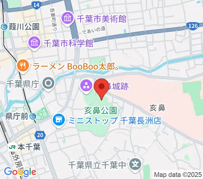 千葉市立郷土博物館の地図