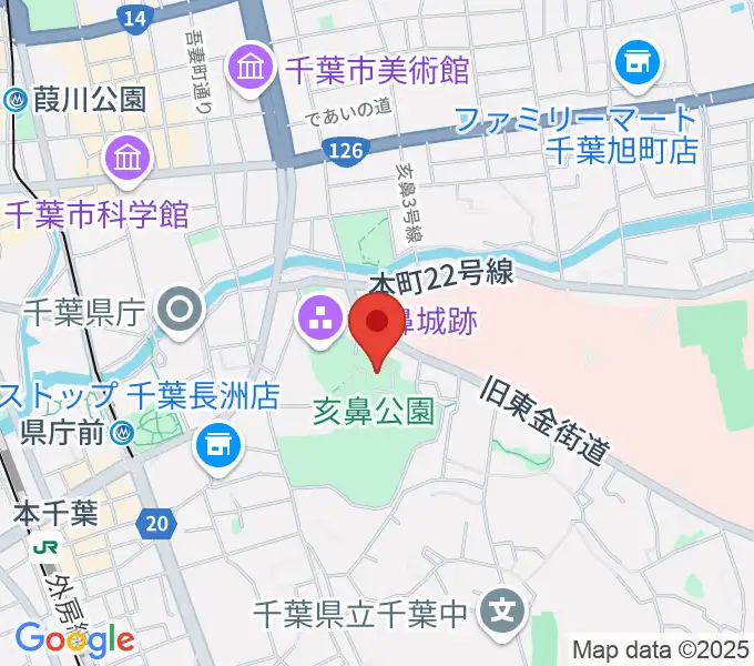 千葉市立郷土博物館の地図