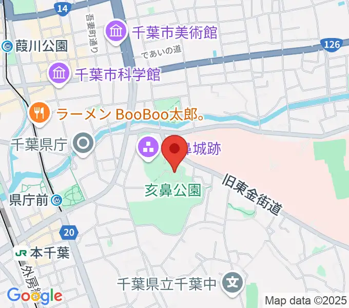 千葉市立郷土博物館の地図