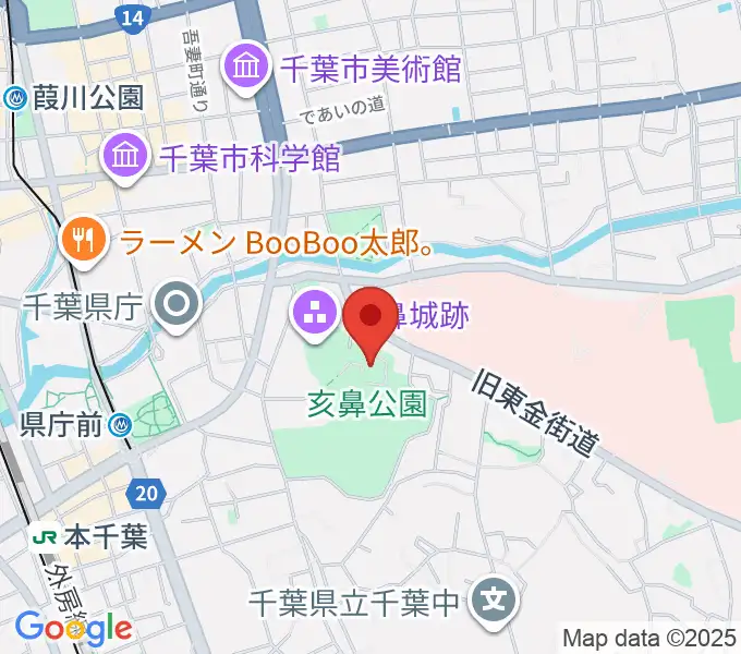 千葉市立郷土博物館の地図