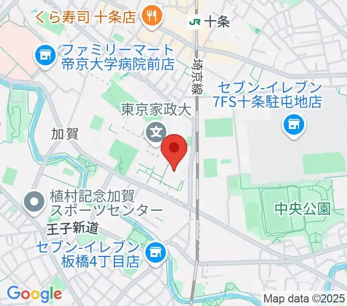 東京家政大学博物館の地図