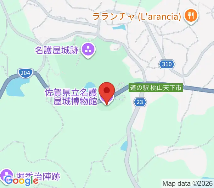 佐賀県立名護屋城博物館の地図