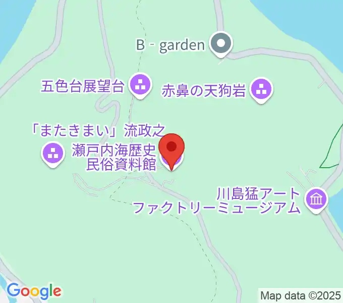 瀬戸内海歴史民俗資料館の地図