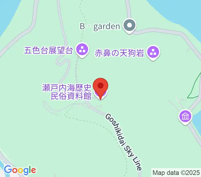 瀬戸内海歴史民俗資料館の地図