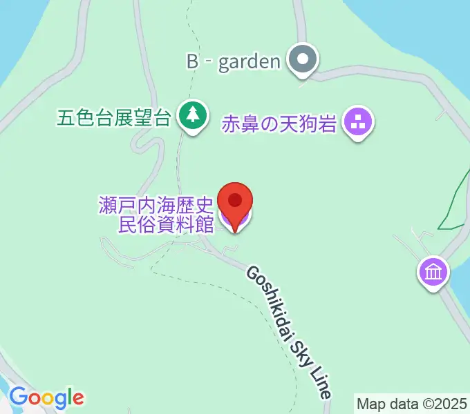 瀬戸内海歴史民俗資料館の地図