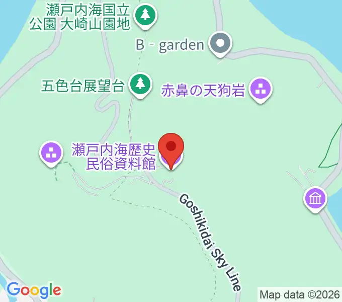 瀬戸内海歴史民俗資料館の地図