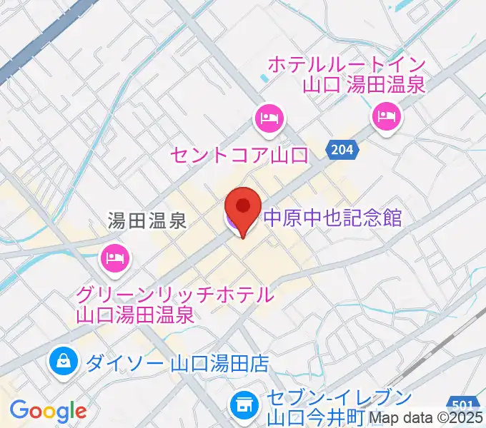 中原中也記念館の地図