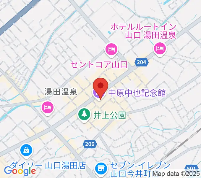 中原中也記念館の地図