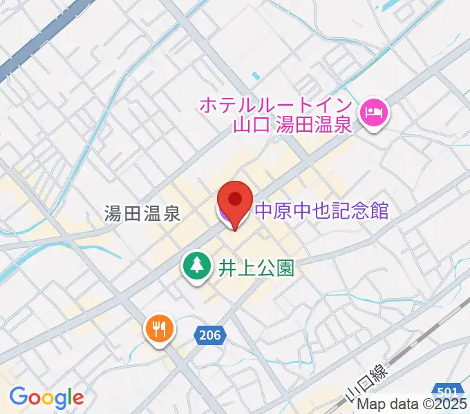 中原中也記念館の地図