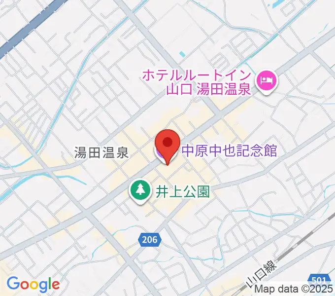 中原中也記念館の地図