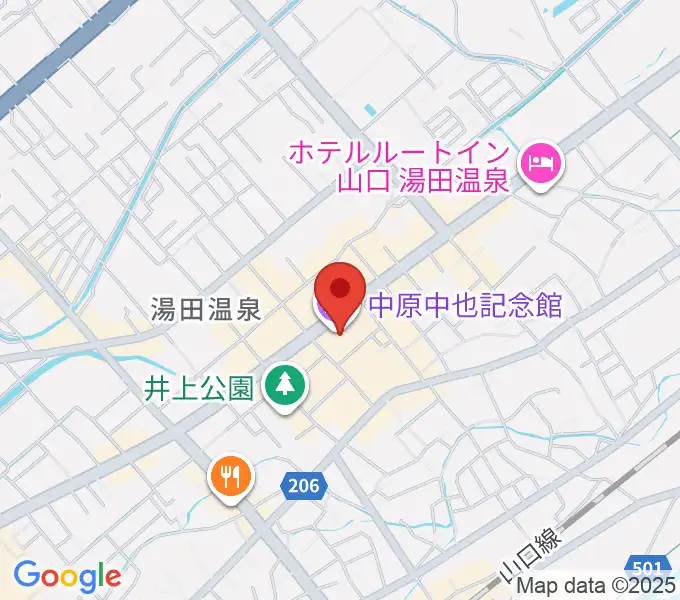 中原中也記念館の地図