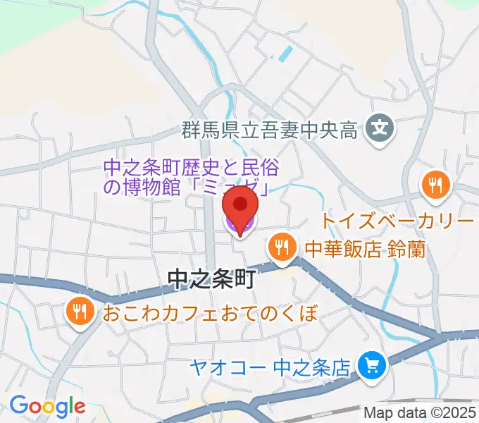 中之条町歴史と民俗の博物館「ミュゼ」の地図