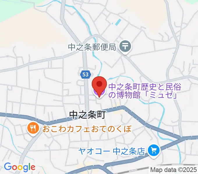 中之条町歴史と民俗の博物館「ミュゼ」の地図