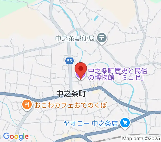 中之条町歴史と民俗の博物館「ミュゼ」の地図
