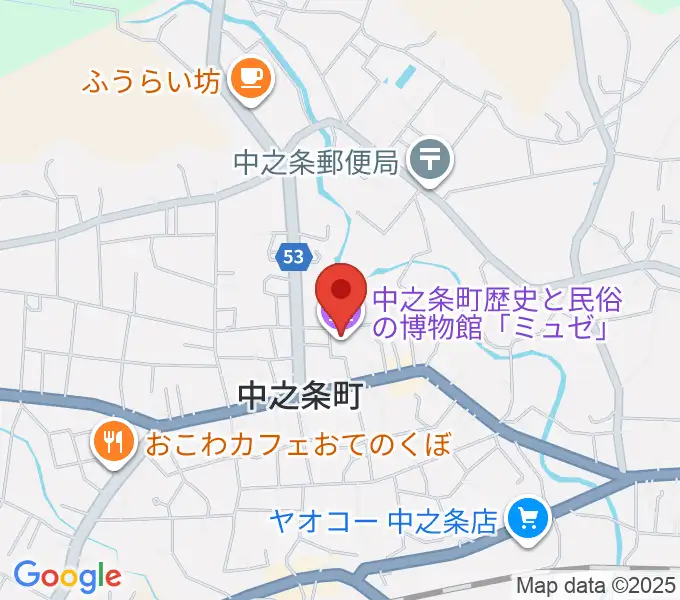 中之条町歴史と民俗の博物館「ミュゼ」の地図